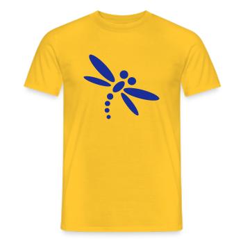 Libelle - Männer T-Shirt - Gelb - Vorne - AI Model Male 178 dark (178cm)