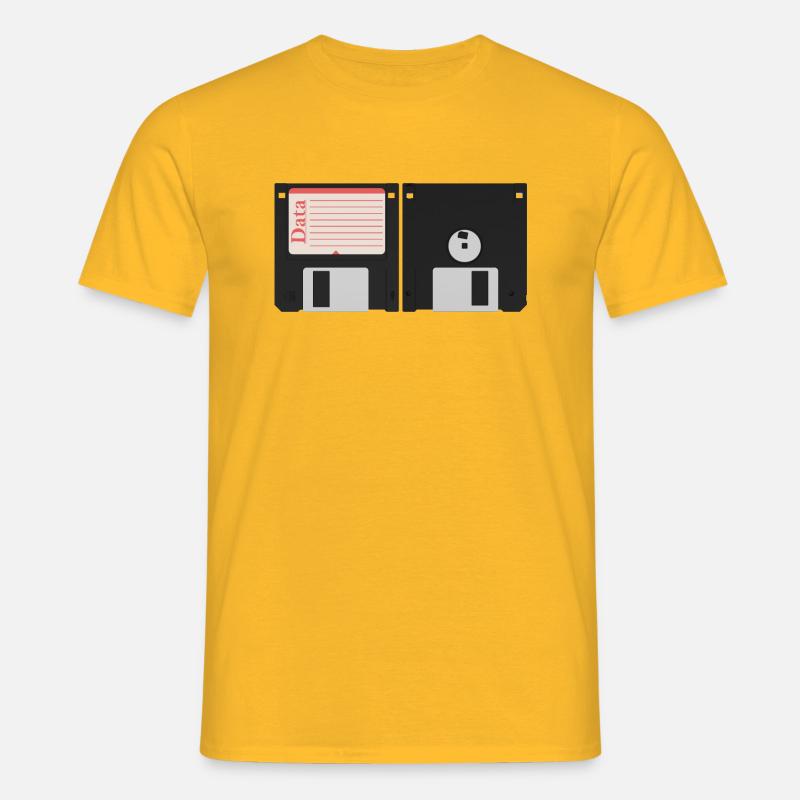 Computer diskette - Men's T-Shirt - yellow