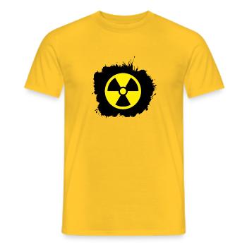 Yellow / yellow Radioactive, radioactivity symbol - Men's T-Shirt - yellow - Front - AI Model Male 178 dark (178cm)