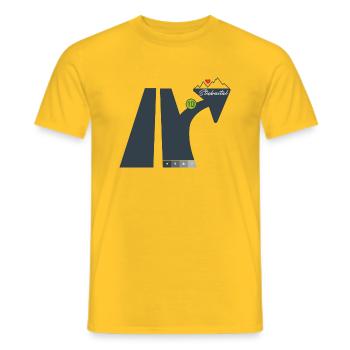 Exit Stubaital - Männer T-Shirt - Gelb - Vorne - AI Model Male 178 dark (178cm)