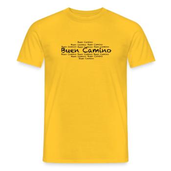 Buen Camino - Männer T-Shirt - Gelb - Vorne - AI Model Male 178 dark (178cm)