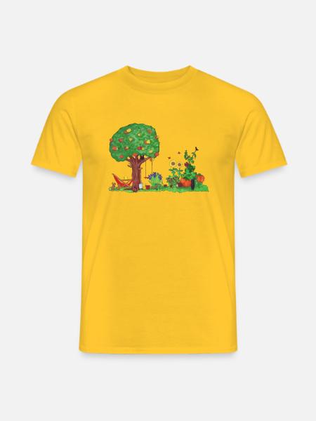 Garden as a living space - Men's T-Shirt - yellow