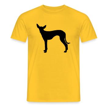 sideview Podenco - Männer T-Shirt - Gelb - Vorne - AI Model Male 178 dark (178cm)