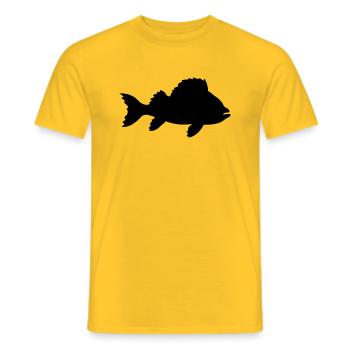 Silhouette Sea Fish - Men's T-Shirt - yellow - Front - AI Model Male 178 dark (178cm)