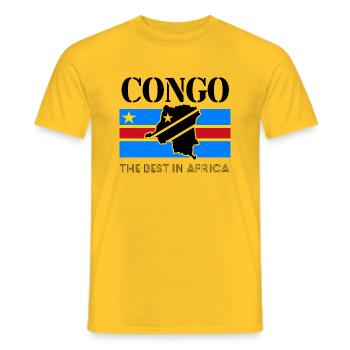 Congo best - T-shirt homme - jaune - Devant - AI Model Male 178 dark (178cm)