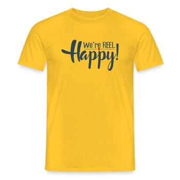 Nous sommes heureux - T-shirt homme - jaune - Devant - AI Model Male 178 dark (178cm)