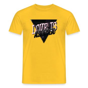 Beach Dinosaur Lover Beard Gang Bodybuilding - Men's T-Shirt - yellow - Front - AI Model Male 178 dark (178cm)