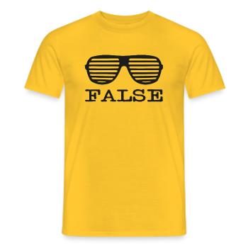 FALSCHE T-Shirts - Männer T-Shirt - Gelb - Vorne - AI Model Male 178 dark (178cm)