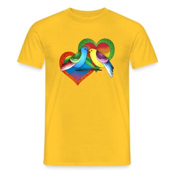 Oiseaux - T-shirt homme - jaune - Devant - AI Model Male 178 dark (178cm)