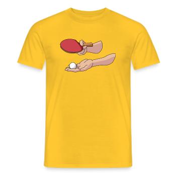 Joueurs de tennis de table Bâtons de tennis de table - T-shirt homme - jaune - Devant - AI Model Male 178 dark (178cm)