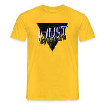 Jokes Swim Team Birthday Swimming Gift Bicycle - Men's T-Shirt - yellow - Front - AI Model Male 178 dark (178cm)