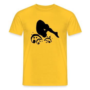 Triathlon Swim Bike Run Marathon - Männer T-Shirt - Gelb - Vorne - AI Model Male 178 dark (178cm)