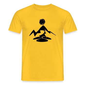 Hautes Alpes - T-shirt homme - jaune - Devant - AI Model Male 178 dark (178cm)