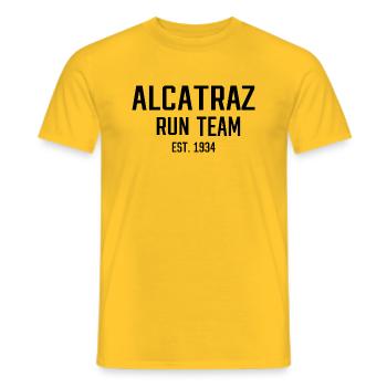 Triathlon Natation Bike Run Marathon - T-shirt homme - jaune - Devant - AI Model Male 178 dark (178cm)