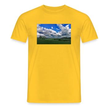sächsische schweiz, Natur - Männer T-Shirt - Gelb - Vorne - AI Model Male 178 dark (178cm)