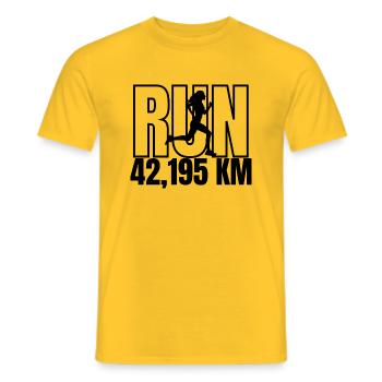 Marathon Queen: Run, Dream, Overcome - Men's T-Shirt - yellow - Front - AI Model Male 178 dark (178cm)