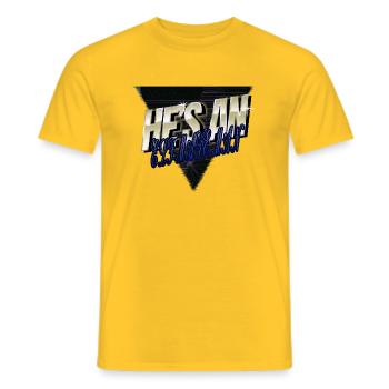 Beard Gang Dinosaurs Sayings awkward funny gym - Men's T-Shirt - yellow - Front - AI Model Male 178 dark (178cm)