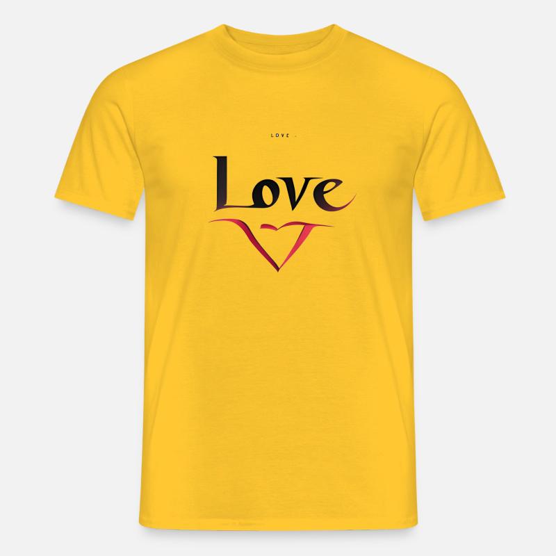 Liebe 07 - Männer T-Shirt - Gelb