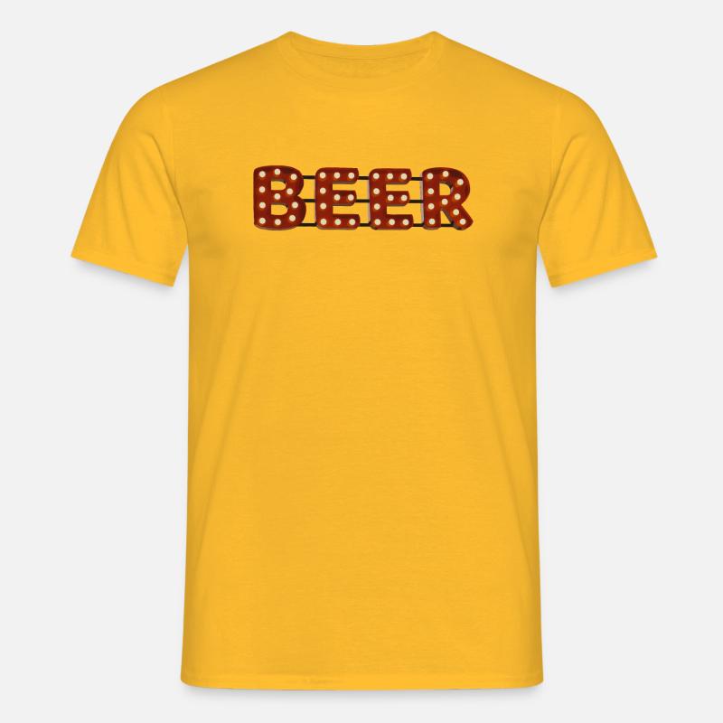 Bier - Männer T-Shirt - Gelb
