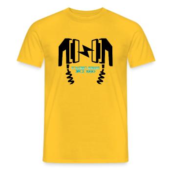 Defibrillator toasting Humans since 1990 - Männer T-Shirt - Gelb - Vorne - AI Model Male 178 dark (178cm)