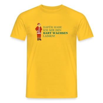Weihnachtsmann Design - Männer T-Shirt - Gelb - Vorne - AI Model Male 178 dark (178cm)