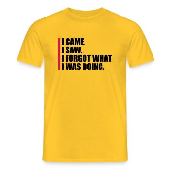 Je suis venu voir oublier - T-shirt homme - jaune - Devant - AI Model Male 178 dark (178cm)