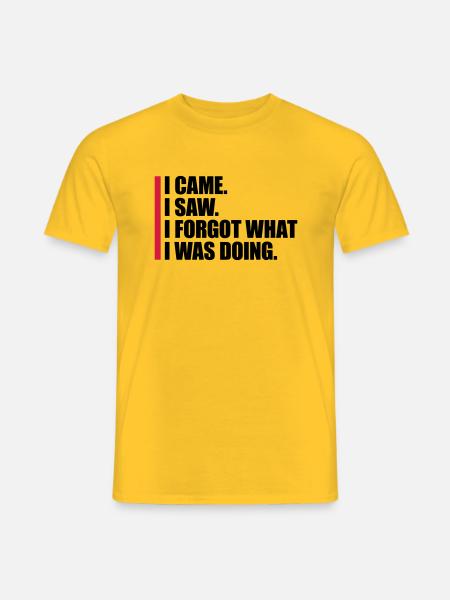 I came saw forget - Men's T-Shirt - yellow