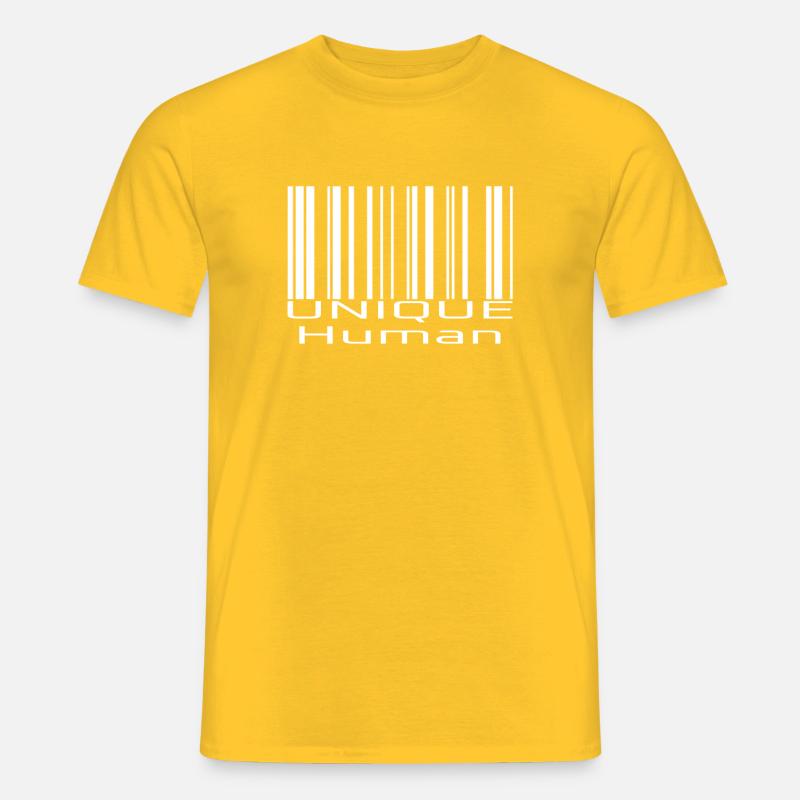 UNIQUE HUMAN - Männer T-Shirt - Gelb
