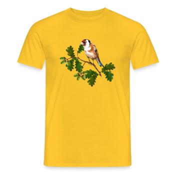 Bunter Vogel - Männer T-Shirt - Gelb - Vorne - AI Model Male 178 dark (178cm)