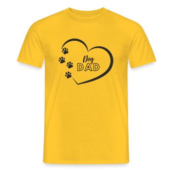 Dog Dad - Männer T-Shirt - Gelb - Vorne - AI Model Male 178 dark (178cm)