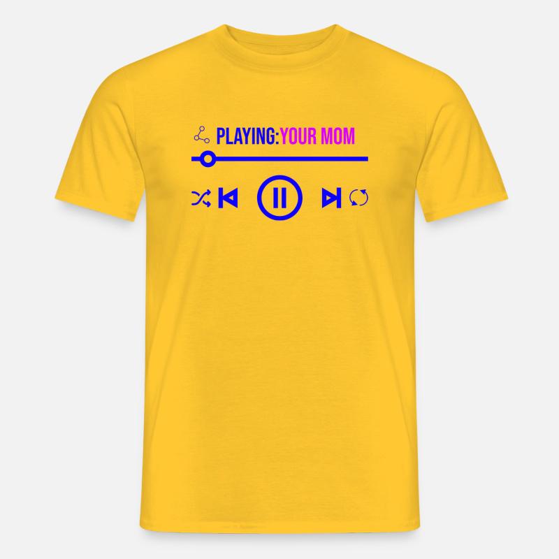 Deine Mutter spielen - Männer T-Shirt - Gelb