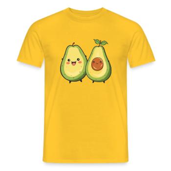 Avocado Love - Männer T-Shirt - Gelb - Vorne - AI Model Male 178 dark (178cm)