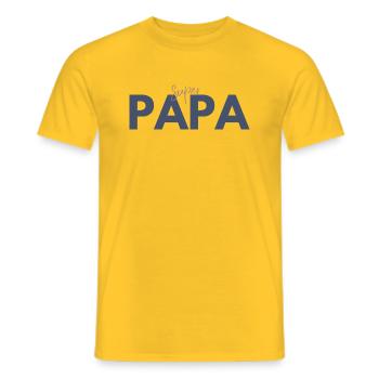 Super Papa - Männer T-Shirt - Gelb - Vorne - AI Model Male 178 dark (178cm)