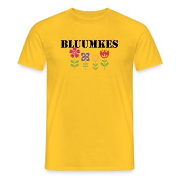buntes Design bluumkes Brabant - Männer T-Shirt - Gelb - Vorne - AI Model Male 178 dark (178cm)