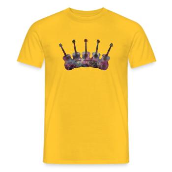 Guitares - T-shirt homme - jaune - Devant - AI Model Male 178 dark (178cm)