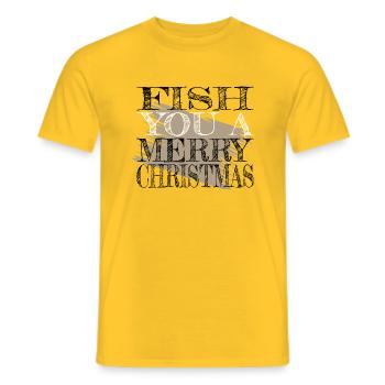 Rod musculation drôle axolotls animation animale - T-shirt homme - jaune - Devant - AI Model Male 178 dark (178cm)