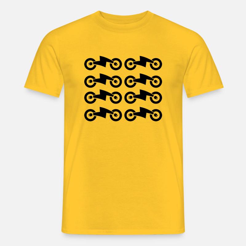 E-Scooter E-Roller Scooter - Männer T-Shirt - Gelb