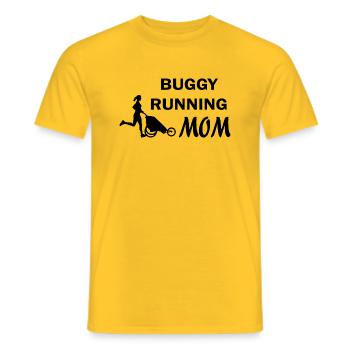 Biking Running Marathon Triathlon Bike - Men's T-Shirt - yellow - Front - AI Model Male 178 dark (178cm)