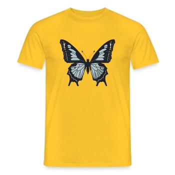Simple Butterfly Minimalist Butterfly Minimalistic - Men's T-Shirt - yellow - Front - AI Model Male 178 dark (178cm)