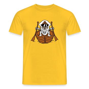 Naughty Nasty Monster Paddles Captain Funny Cute - Men's T-Shirt - yellow - Front - AI Model Male 178 dark (178cm)