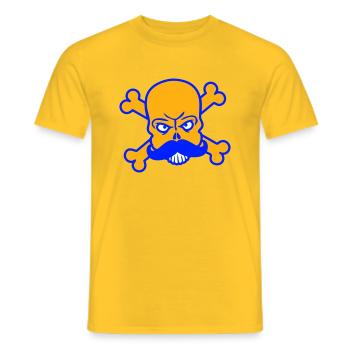 Mr Sir Mr Beard Skull Skull Bone Skeleton - Men's T-Shirt - yellow - Front - AI Model Male 178 dark (178cm)