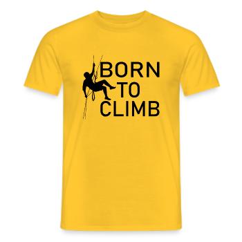 Bouldern Klettern Climbing - Männer T-Shirt - Gelb - Vorne - AI Model Male 178 dark (178cm)