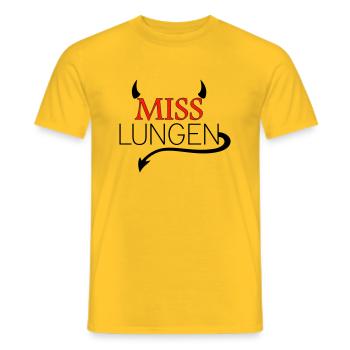 Miss lungen - Männer T-Shirt - Gelb - Vorne - AI Model Male 178 dark (178cm)