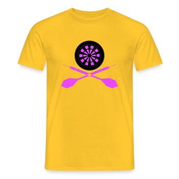 Dart Sport Logo - T-shirt homme - jaune - Devant - AI Model Male 178 dark (178cm)