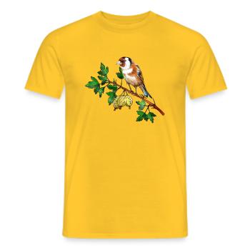 Oiseau coloré - T-shirt homme - jaune - Devant - AI Model Male 178 dark (178cm)