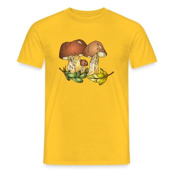 Fungi - Men's T-Shirt - yellow - Front - AI Model Male 178 dark (178cm)