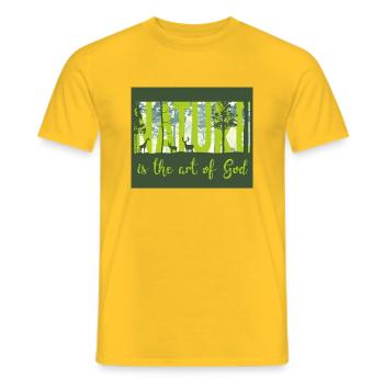 Nature - nature - Men's T-Shirt - yellow - Front - AI Model Male 178 dark (178cm)