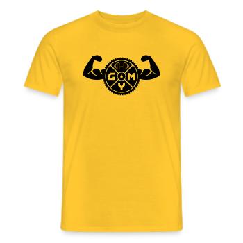 Gym Abzeichen 02 - Männer T-Shirt - Gelb - Vorne - AI Model Male 178 dark (178cm)