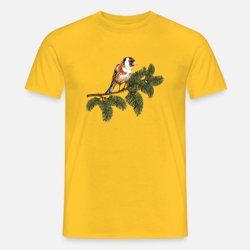 Stieglitzvogel - Männer T-Shirt - Gelb