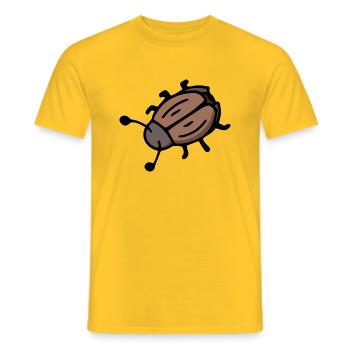 Lucky Beetle Insect May Beetle Juin Coléoptère - T-shirt homme - jaune - Devant - AI Model Male 178 dark (178cm)